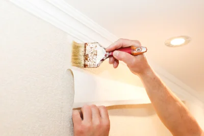 Pose de papier peint à Odos — revêtements muraux et toiles de verre